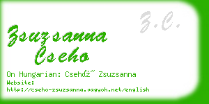 zsuzsanna cseho business card